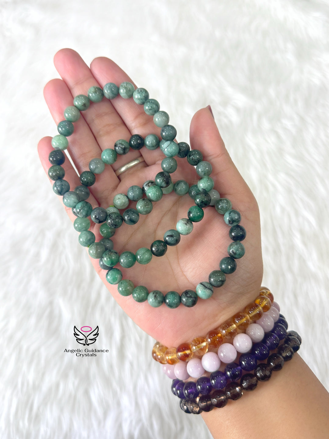 Emerald Natural Bracelet 8mm
