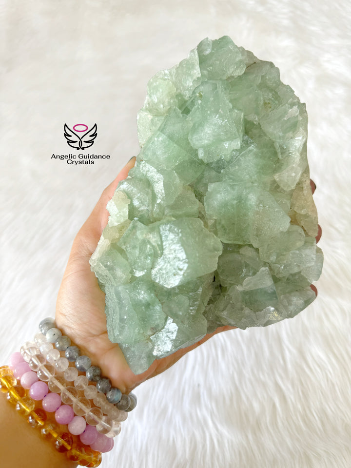 Green Apophyllite Cluster Xl #1