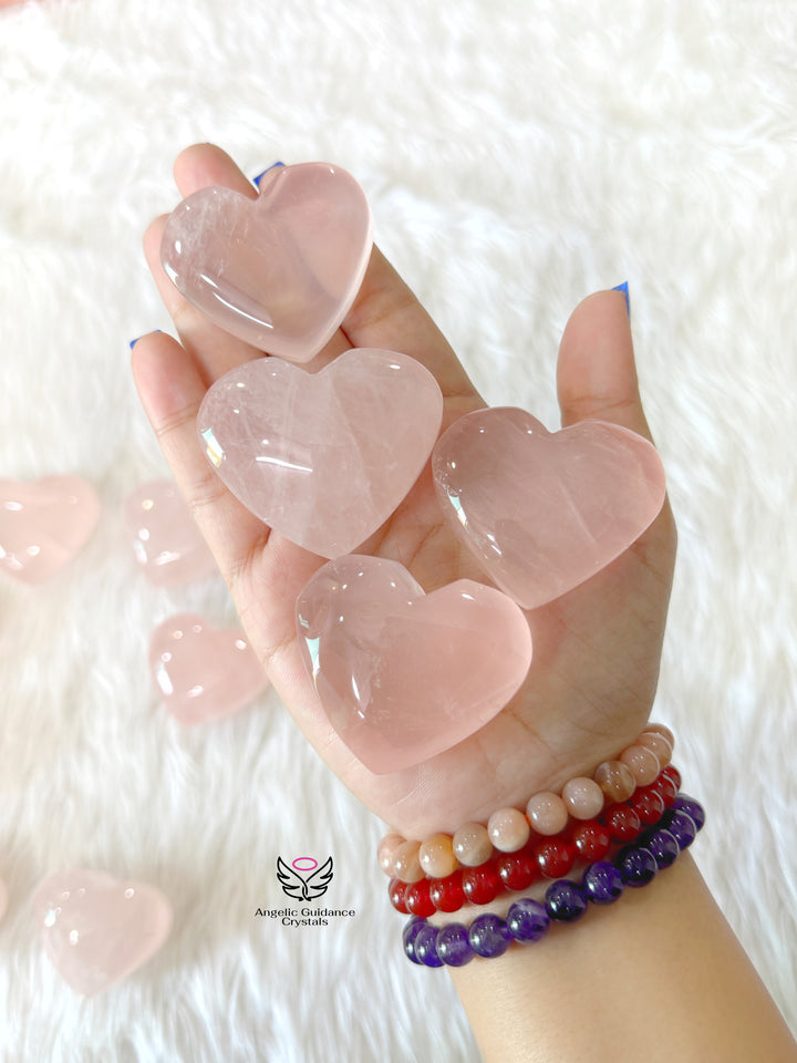 Rose Quartz Heart Medium AAA