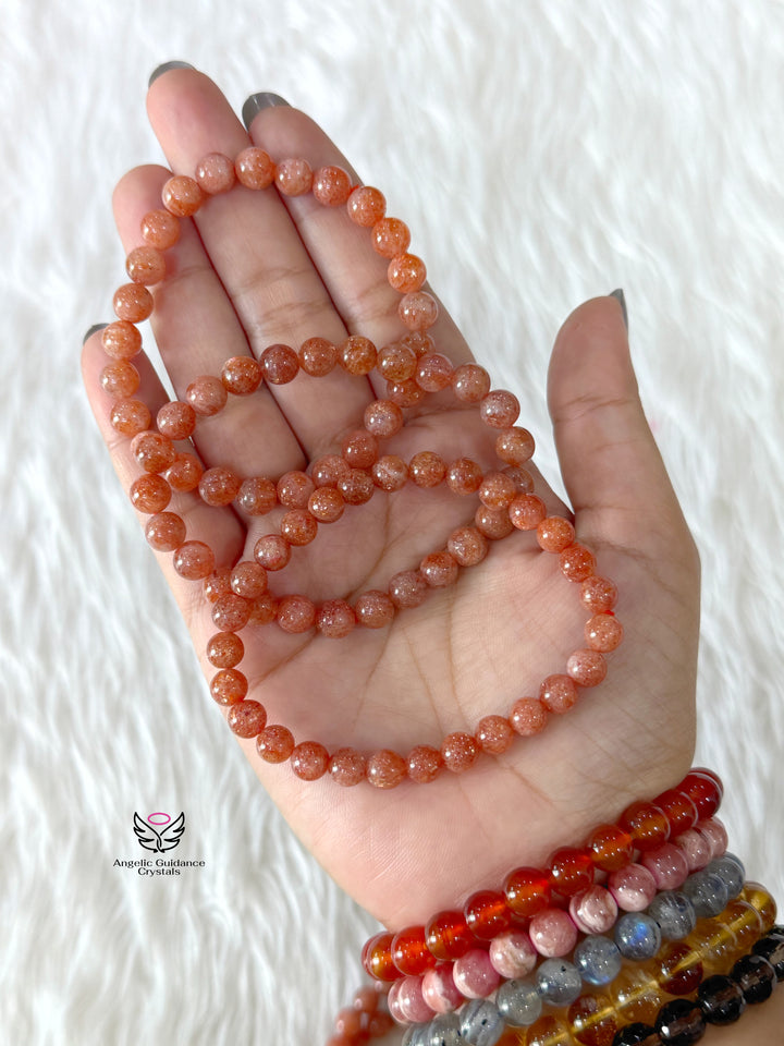 Sunstone Bracelet AAA 7mm