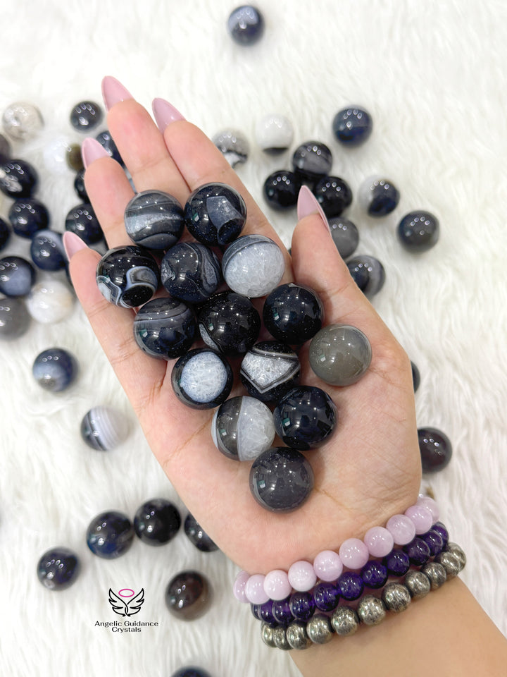 Sulemani Black Agate Mini Sphere