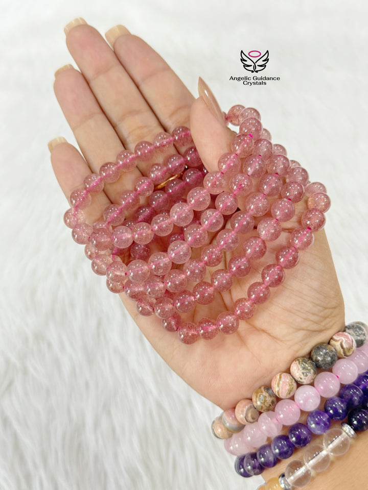 Strawberry Quartz Bracelet AAA