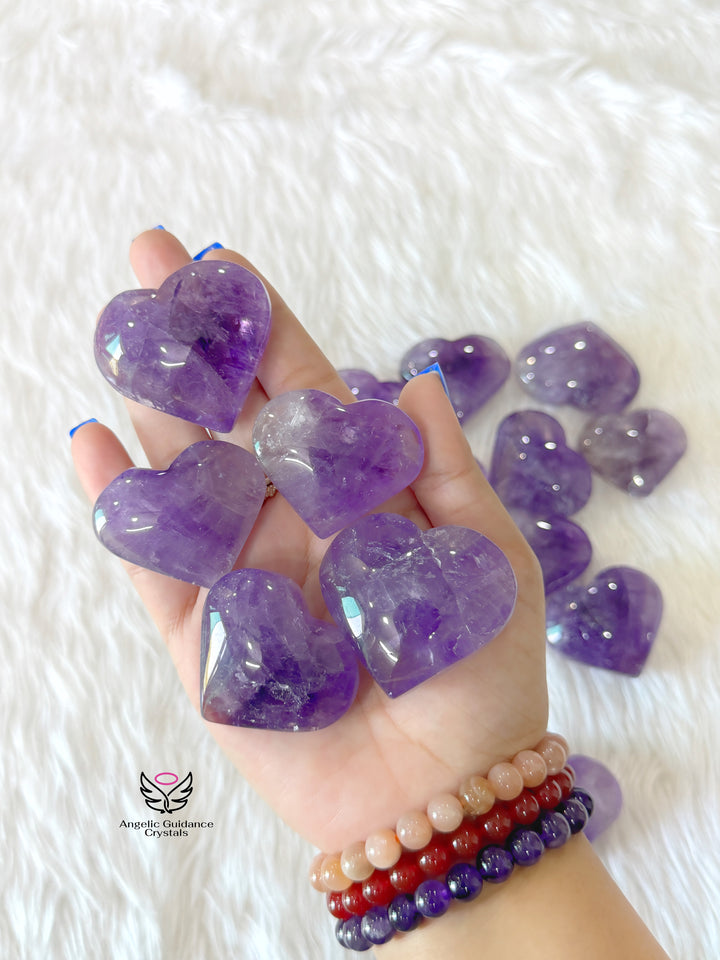 Amethyst Heart Medium