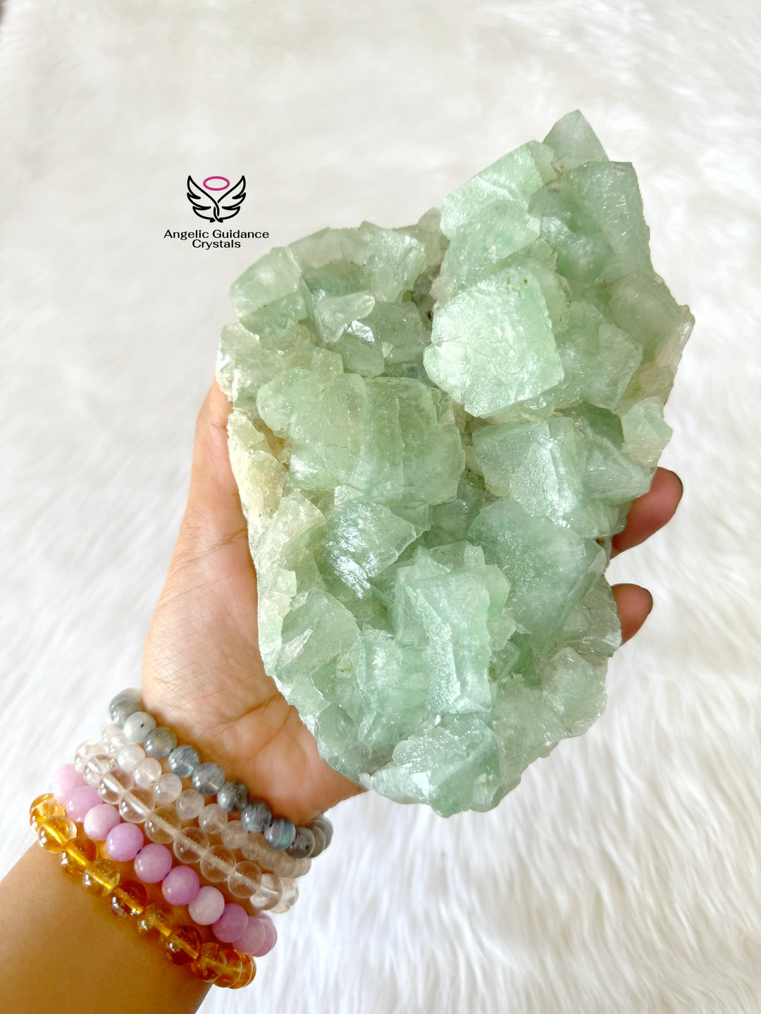 Green Apophyllite Cluster Xl #1