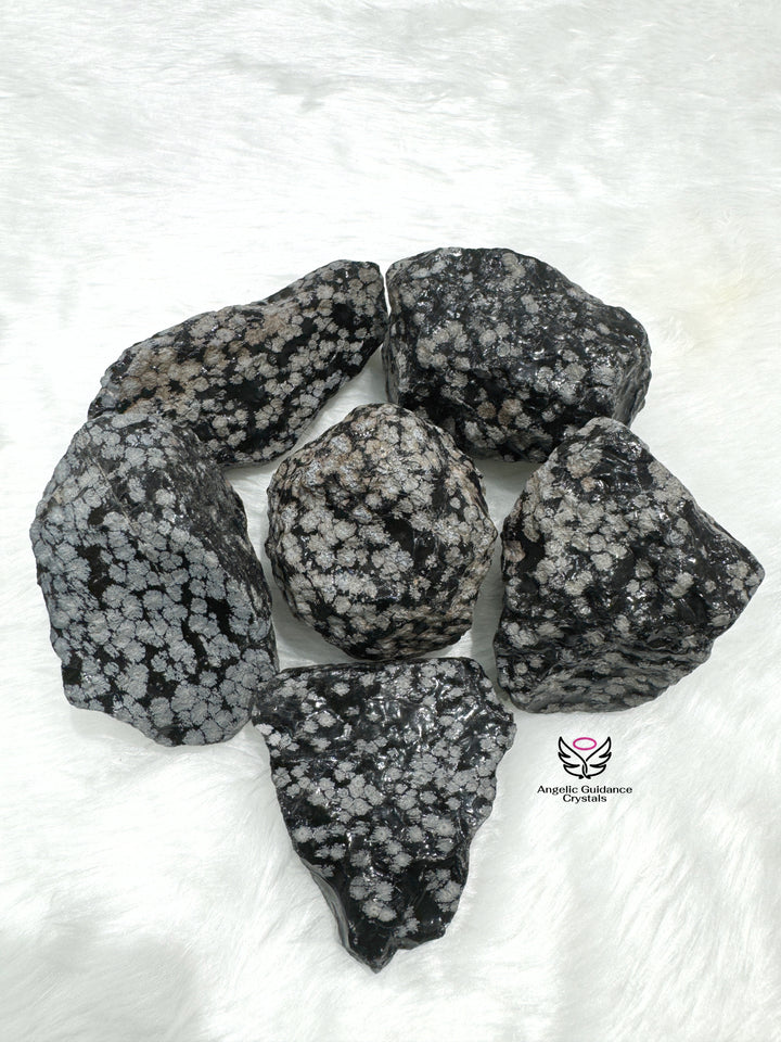 Snowflake Obsidian Raw Stone From Armenia