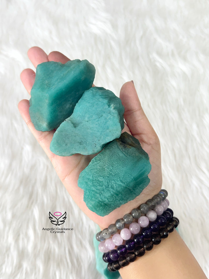 Amazonite Raw Stone Large Aaa