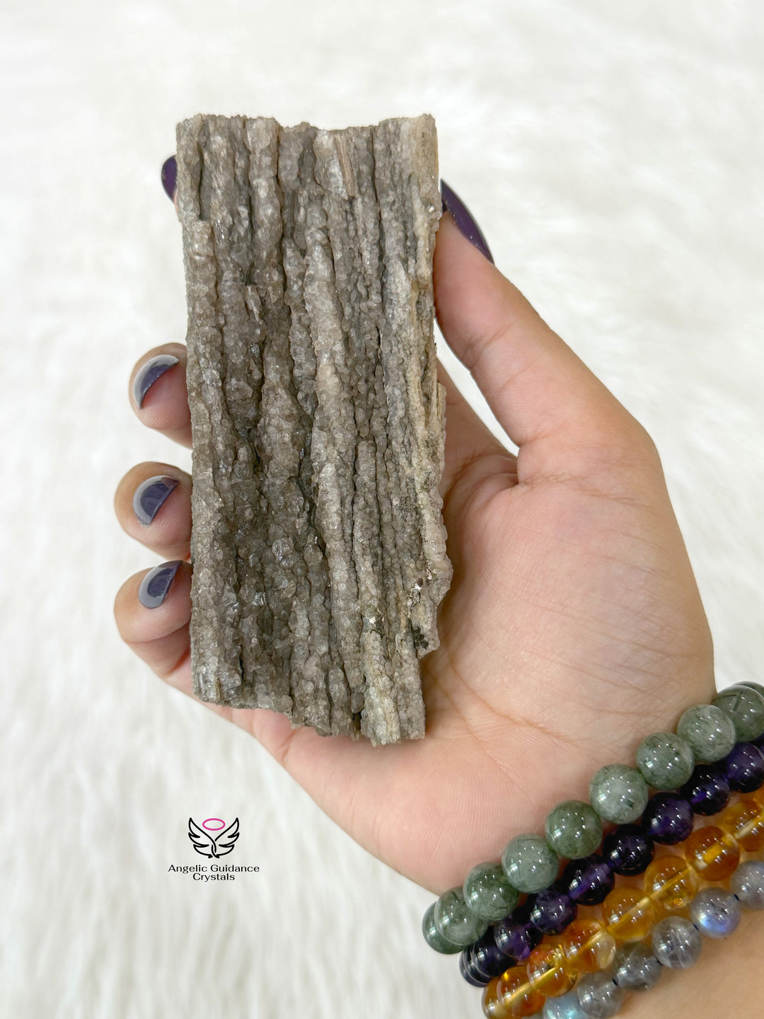 Petrified Wood With Smoky Quartz 2