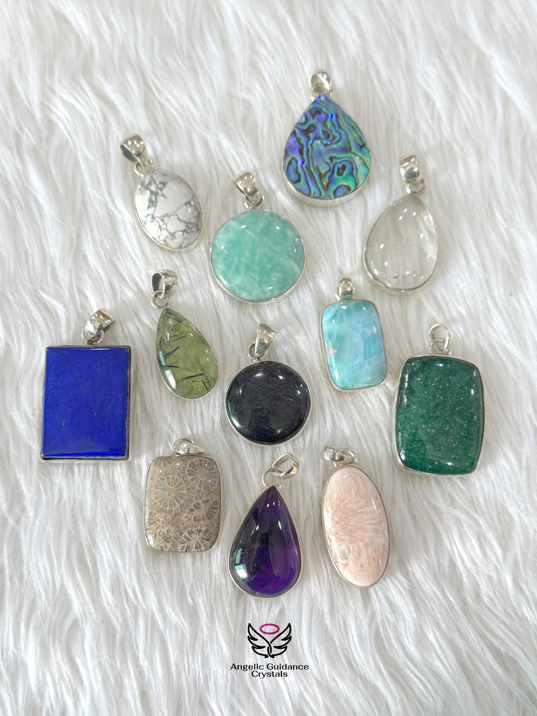 Crystal Silver Pendants