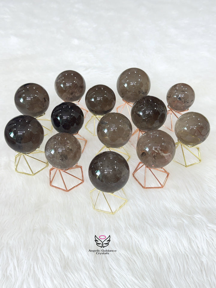 Smoky Quartz Sphere Large Aaa