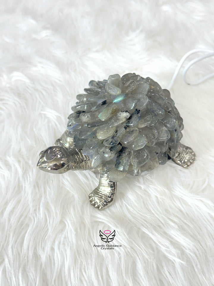 Labradorite Tortoise Lamp