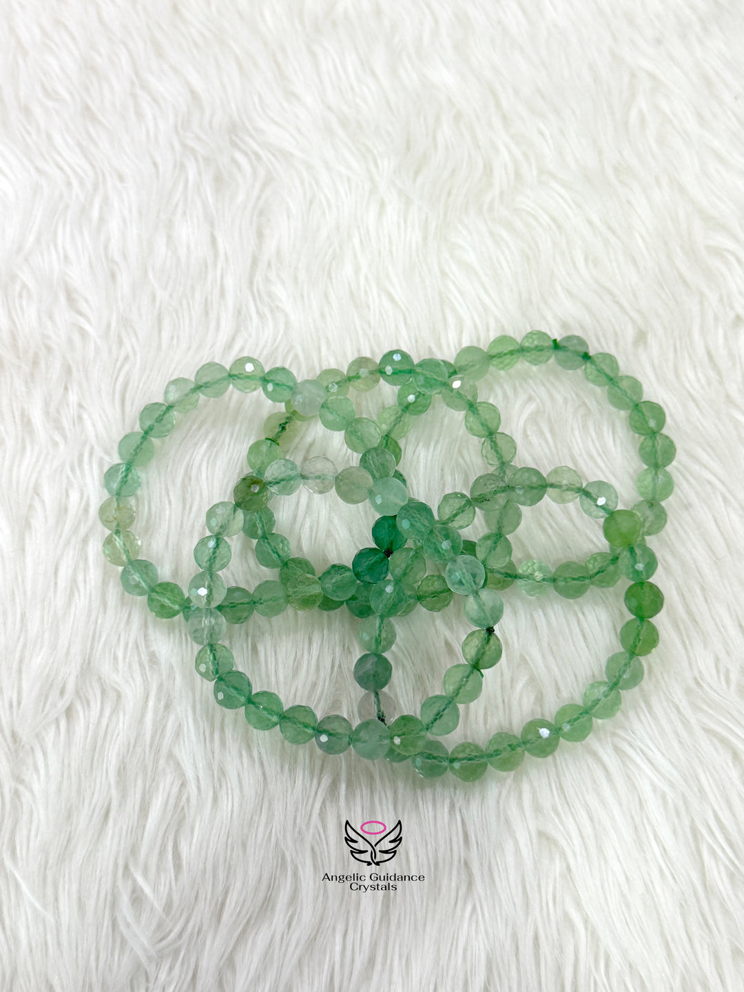 Green Fluorite Faceted Bracelet 8mm