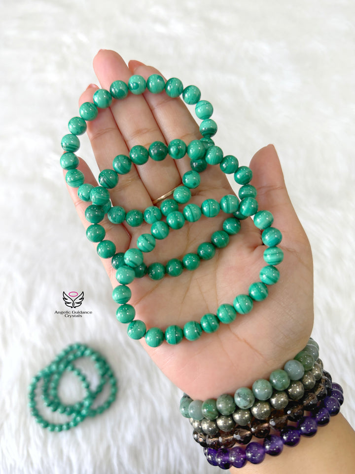 Malachite Bracelet 8mm Light