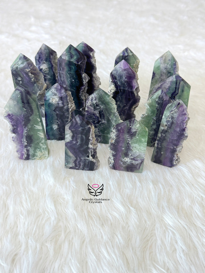 Rainbow Fluorite Raw Tower