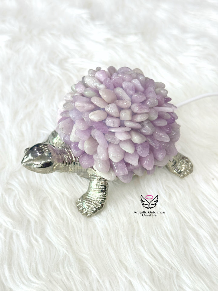 Kunzite Tortoise Lamp