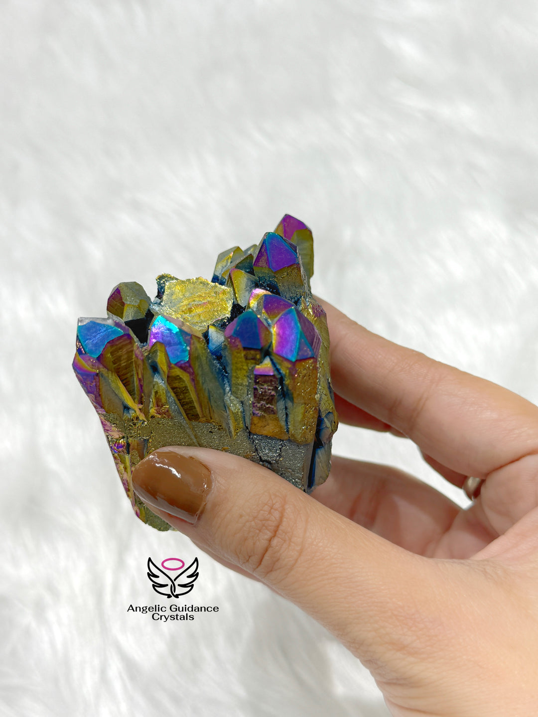 Titanium Aura Quartz Cluster 3