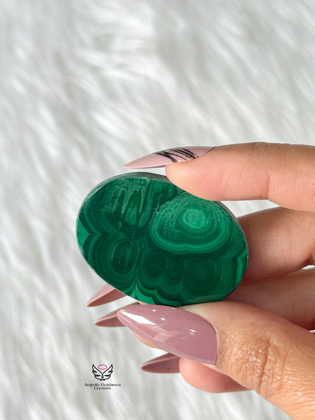 Malachite Slice Oval