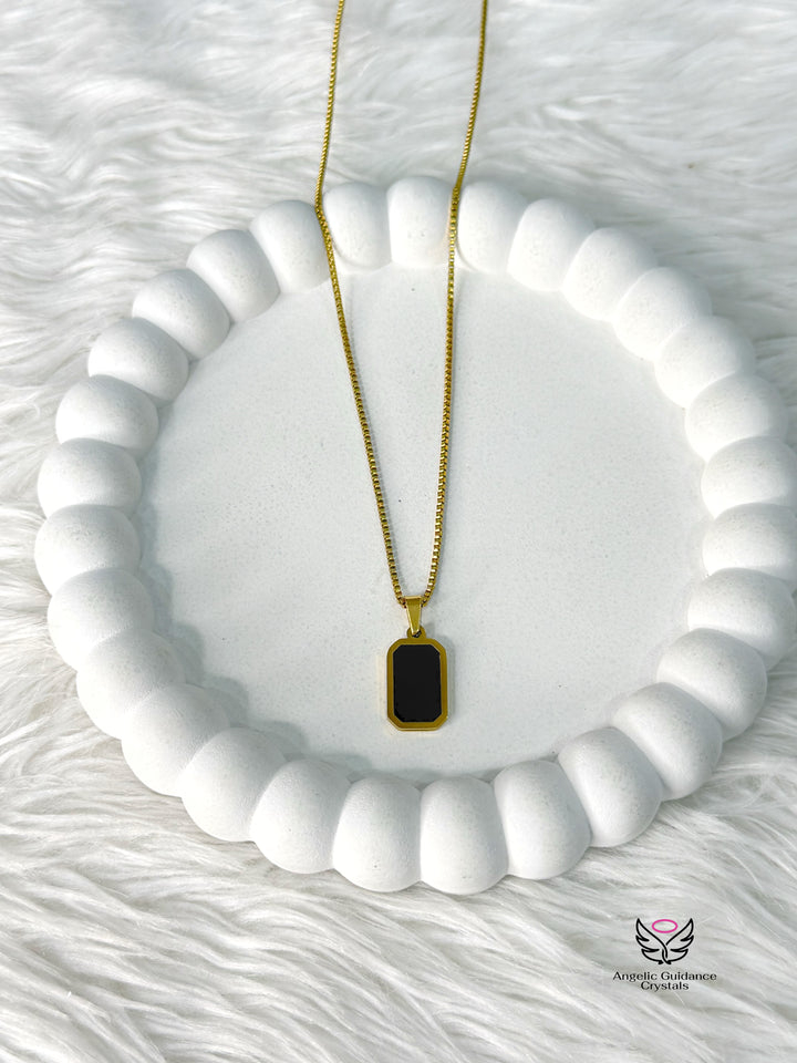Black Obsidian Anti Tarnish Necklace
