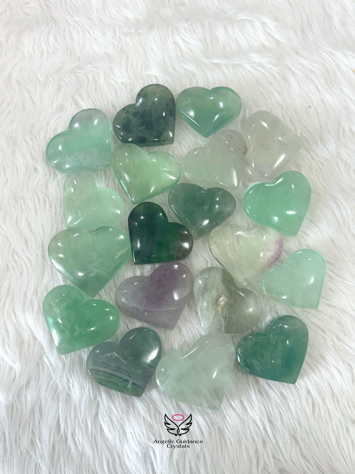 Green Fluorite Heart