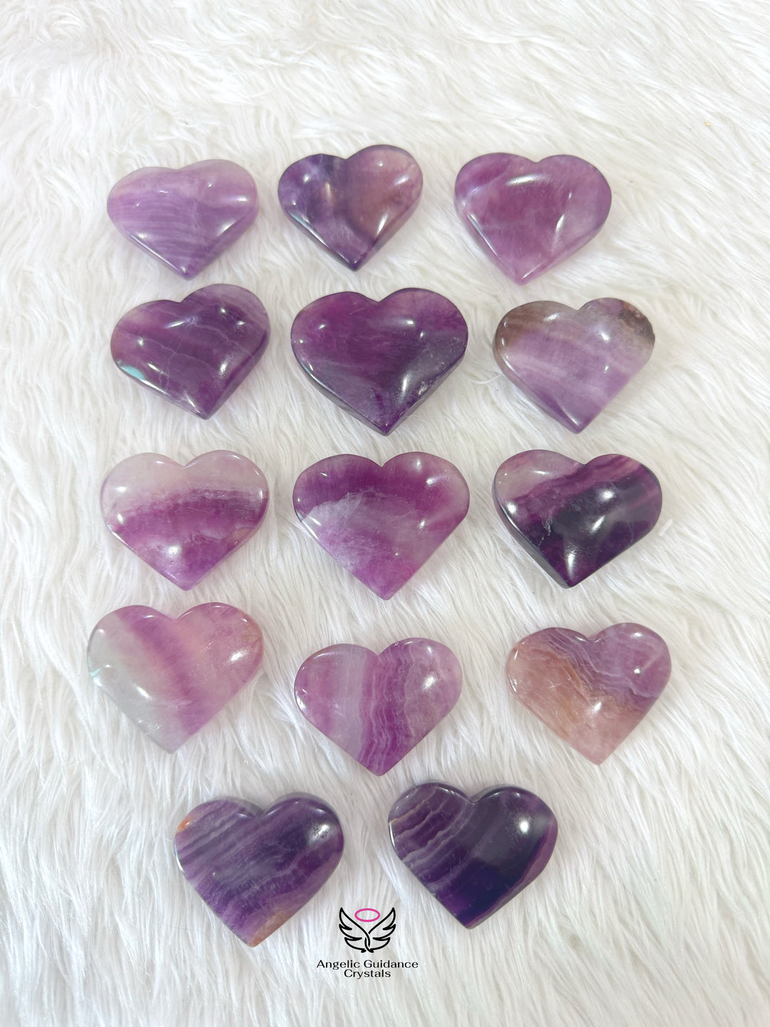 Purple Fluorite Heart