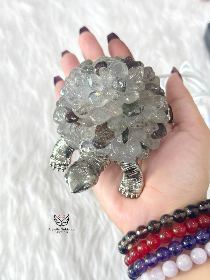 Garden Quartz Tortoise Lamp