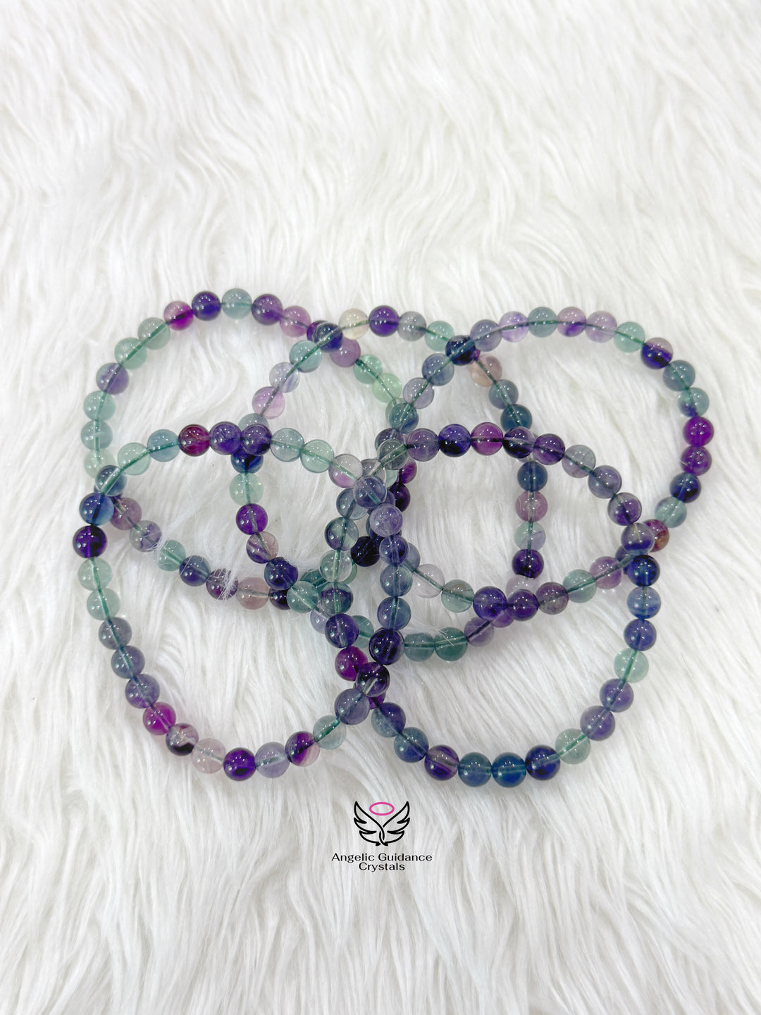 Rainbow Fluorite Bracelet 6mm Aaa