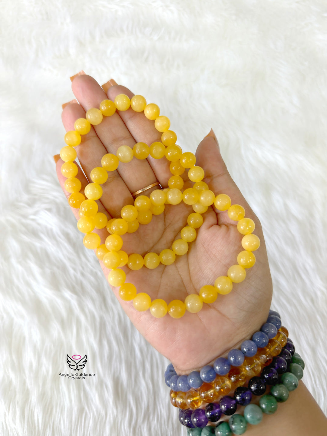 Yellow Calcite Bracelet 8mm