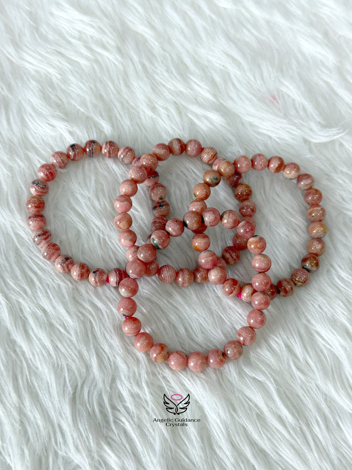 Rhodochrosite Bracelet 8mm Aaa