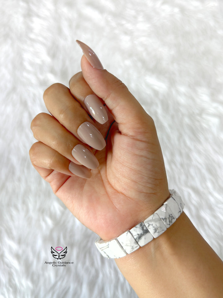 Howlite Pyramid Bracelet