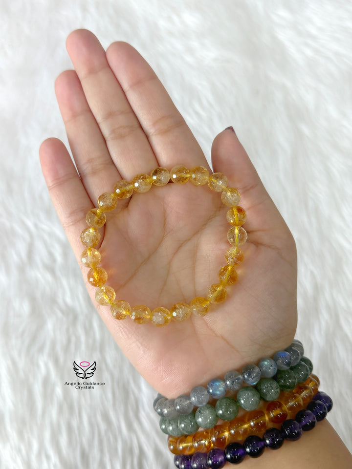 Citrine Faceted Bracelet 8mm Aaa