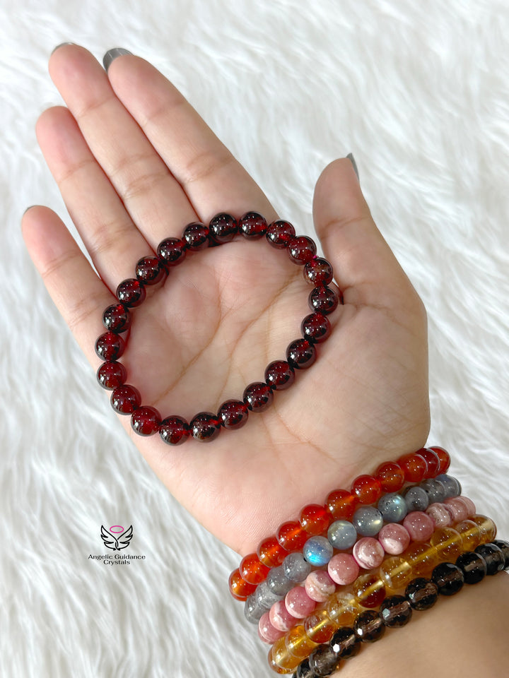 Hessonite Garnet Bracelet 8mm Aaa
