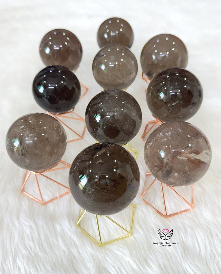 Smoky Quartz Sphere Large Aaa
