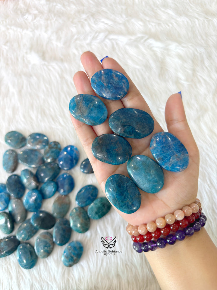 Blue Apatite Palmstone Small