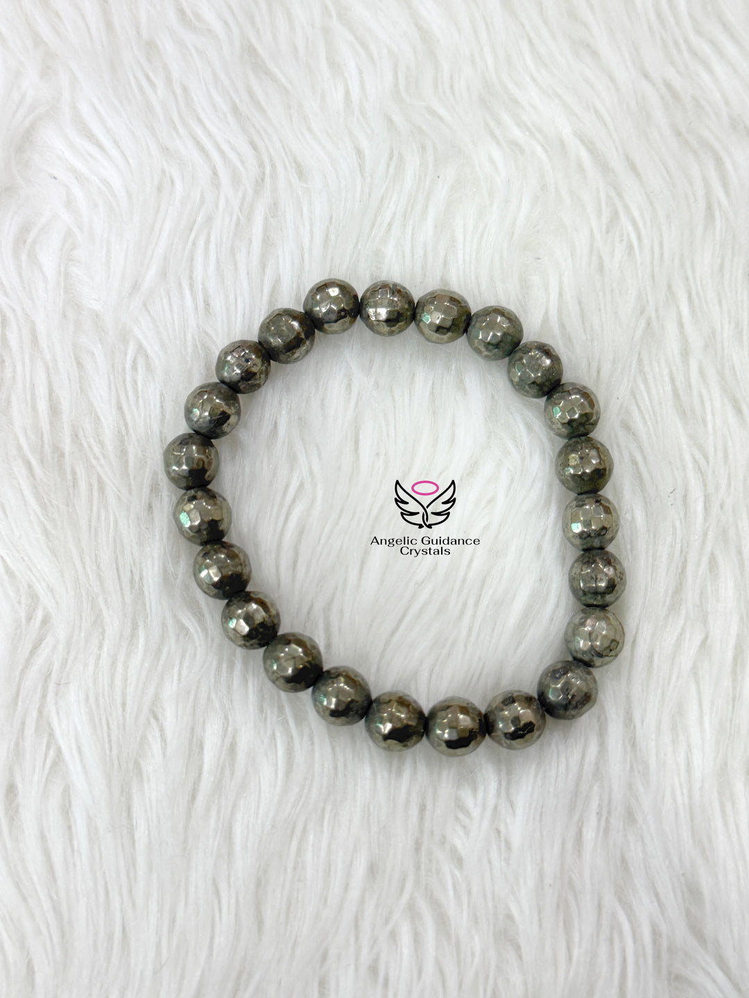 Pyrite Bracelet Faceted 8MM Aa