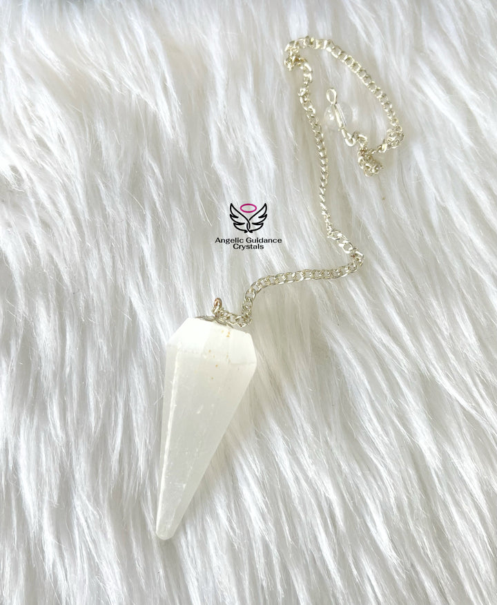 Selenite Natural Pendulum Dowser