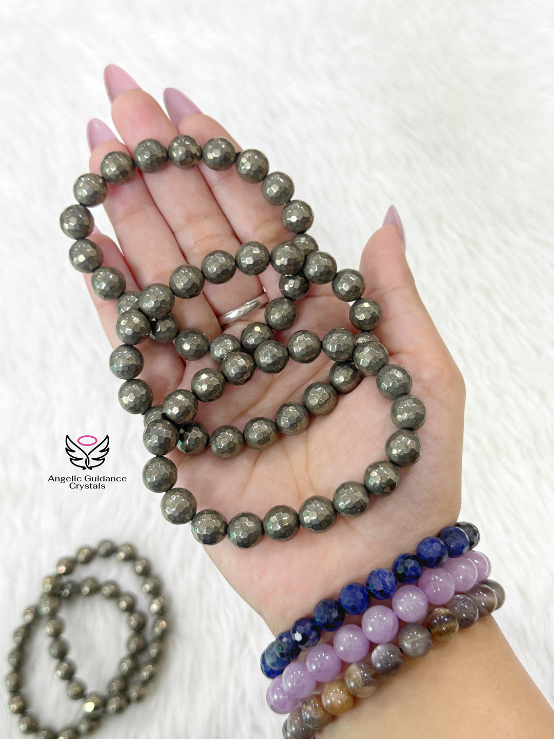 Pyrite Bracelet Faceted 10 MM Aa