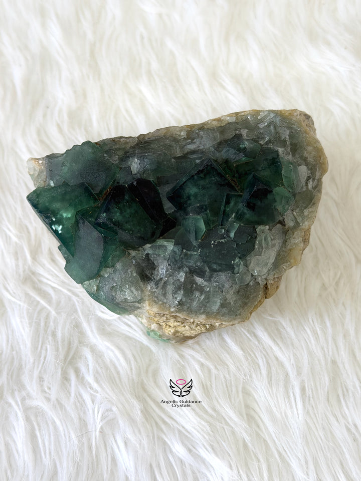 Green Fluorite Cubic Cluster 12
