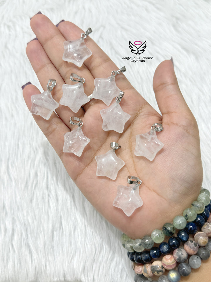 Clear Quartz Star Pendant