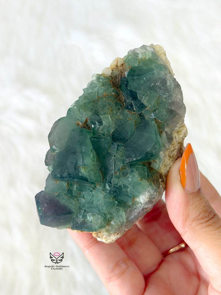 Green Fluorite Cubic Cluster 1