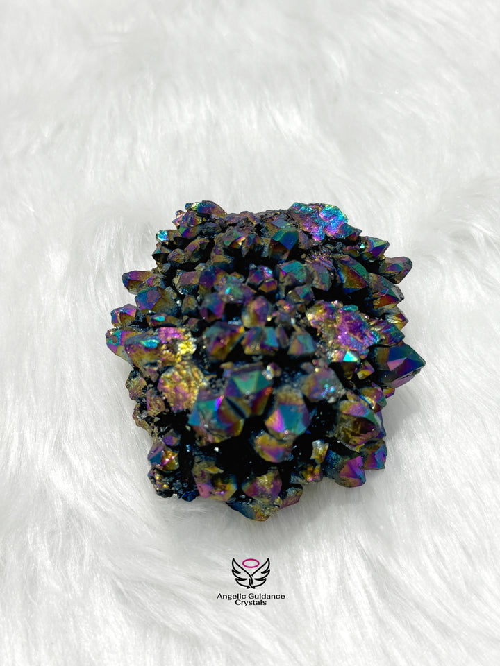 Titanium Aura Quartz Cluster 5