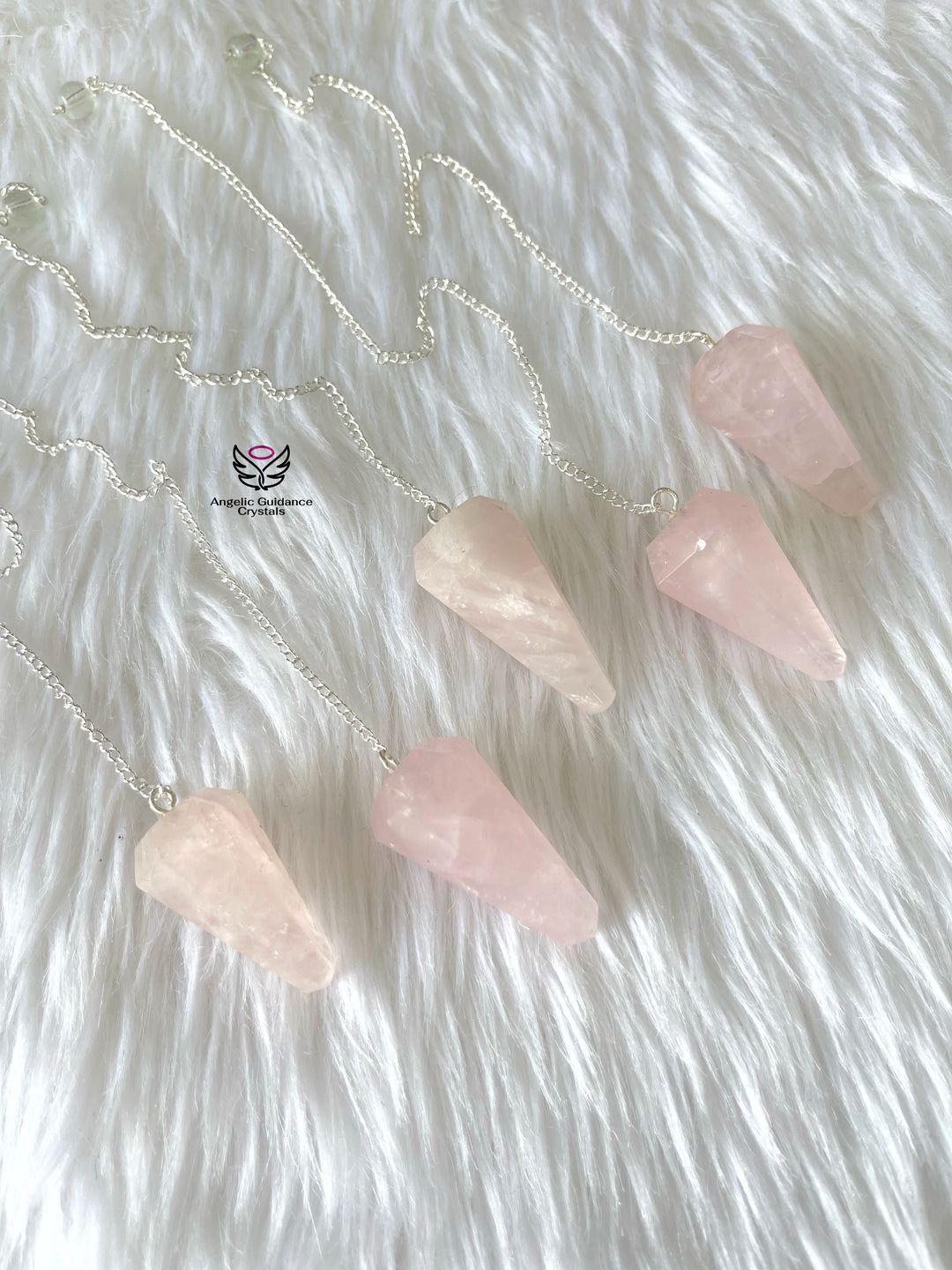 Rose Quartz Natural Pendulum Dowser