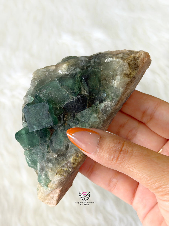 Green Fluorite Cubic Cluster 9