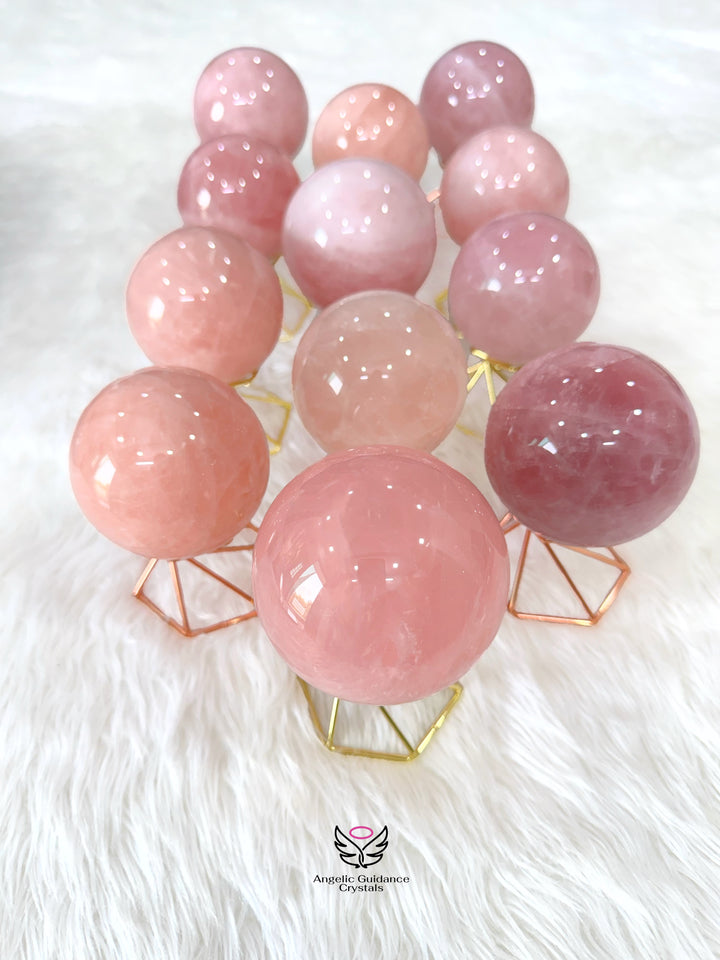 Rose Quartz Sphere Large Aaa