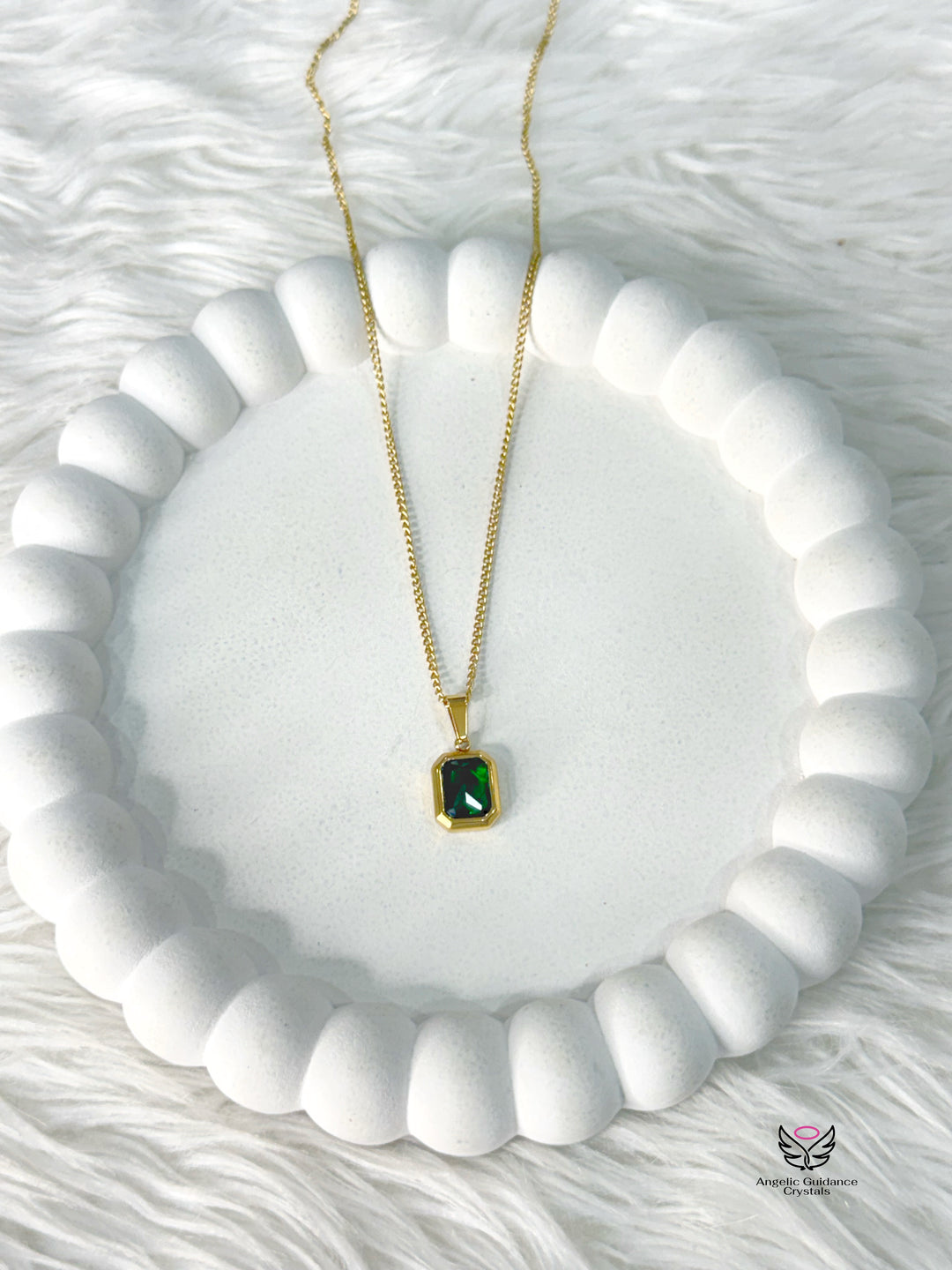 Emerald Anti Tarnish Necklace