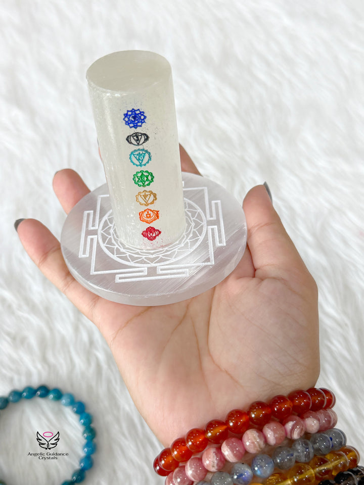 Selenite Bracelets Holder Medium