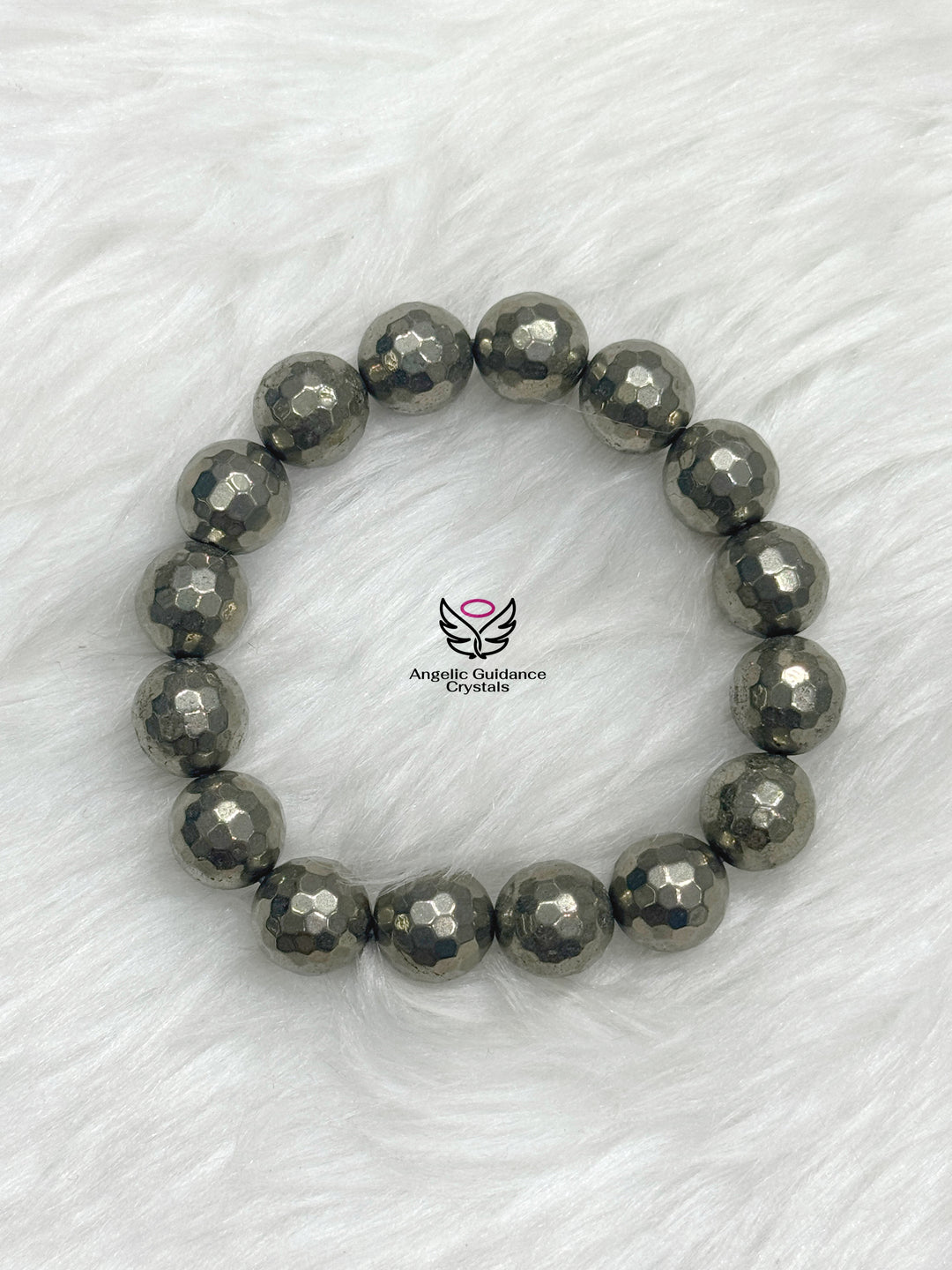 Pyrite Bracelet Faceted 12 MM