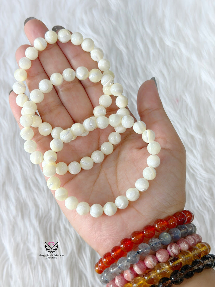 Mother Of Pearl Bracelet 8mm Aaa