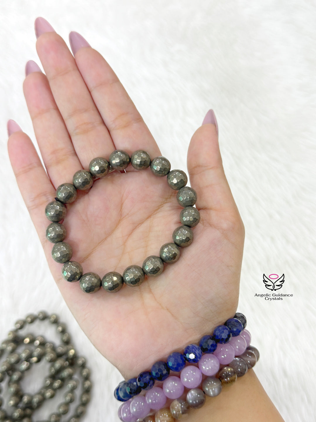 Pyrite Bracelet Faceted 10 MM Aa