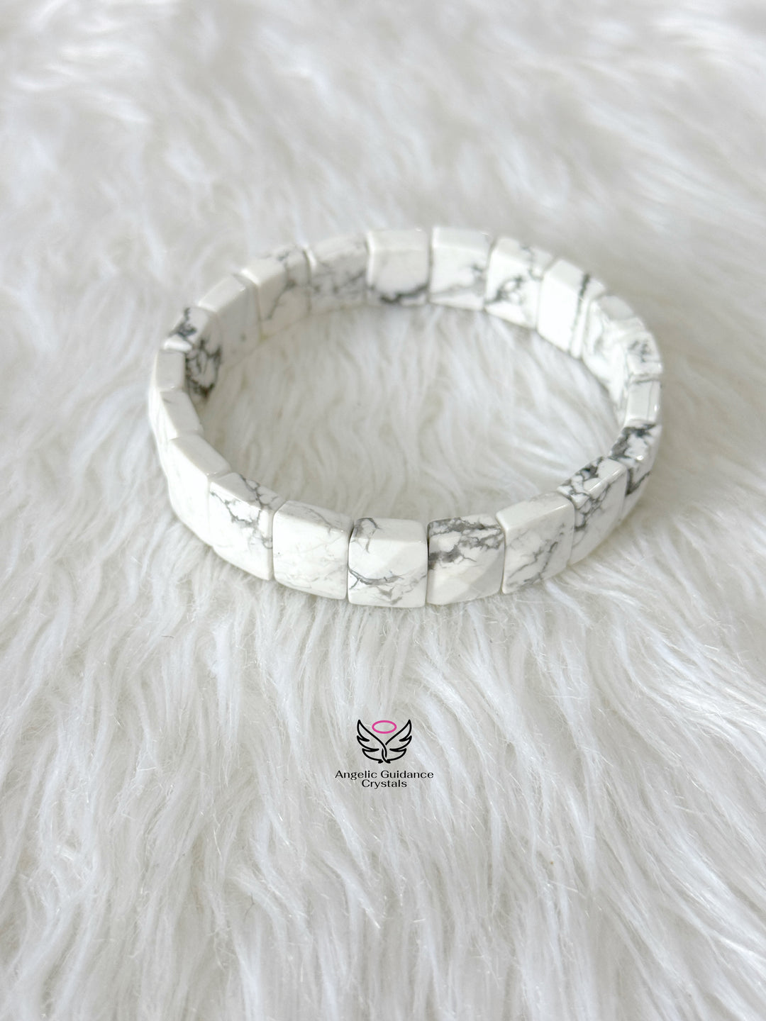 Howlite Pyramid Bracelet