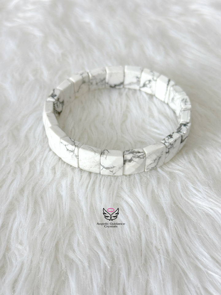 Howlite Pyramid Bracelet