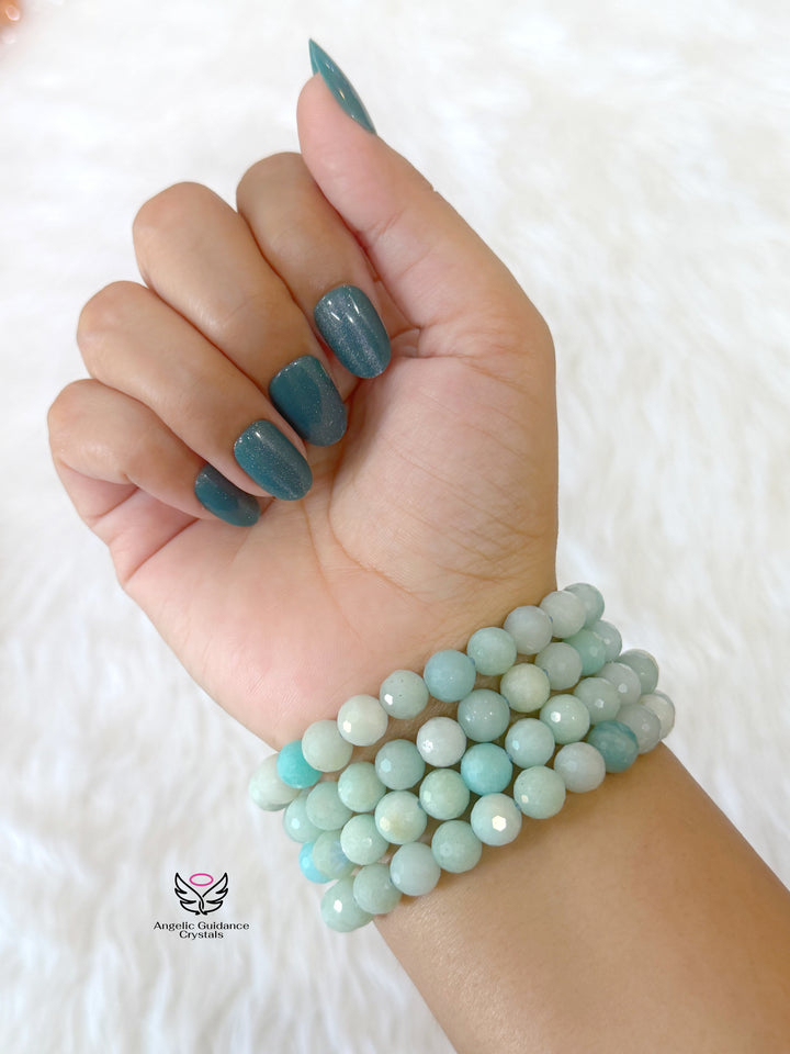Amazonite Faceted 8mm Bracelet